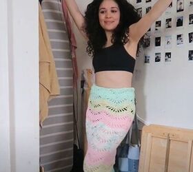 How to Make a Cute DIY Beach Skirt Out of an Old Crochet Blanket