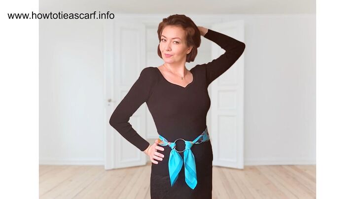5 easy cute ways you can wear a scarf as a belt, How to wear a scarf as a belt