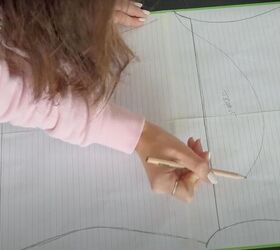 how to make a diy cut out top with long sleeves a turtleneck, Drawing the front cut out