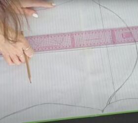 how to make a diy cut out top with long sleeves a turtleneck, Dividing the pattern in half