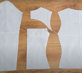 how to make a diy cut out top with long sleeves a turtleneck, Paper pattern pieces