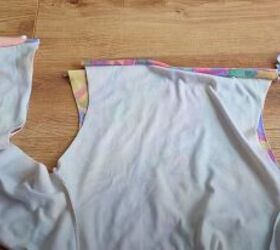 how to make a diy cut out top with long sleeves a turtleneck, Sewing the sleeve and side seams