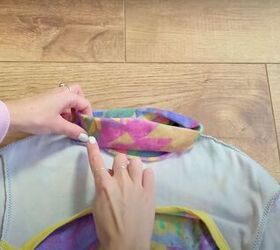 how to make a diy cut out top with long sleeves a turtleneck, Sewing the turtleneck to the top