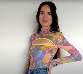 How to Make a DIY Cut-Out Top With Long Sleeves & a Turtleneck