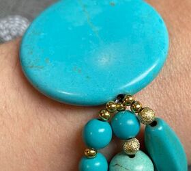 DIY Triple Strand Turquoise Stretch Bracelet