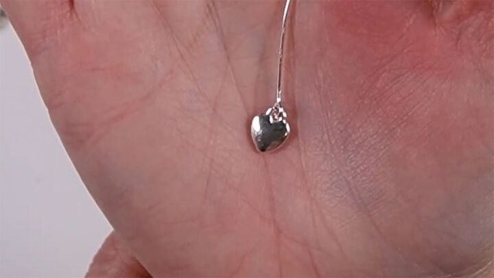 wire heart chandelier earrings