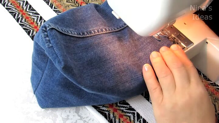 how to make 4 easy diy denim bags out of one pair of old jeans, how to sew a denim bag