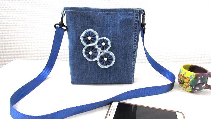 how to make 4 easy diy denim bags out of one pair of old jeans, DIY denim bag