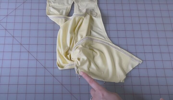 easy twist front crop top sewing pattern step by step tutorial, Twist front crop top step by step