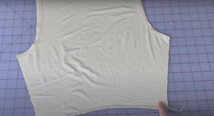 easy twist front crop top sewing pattern step by step tutorial, Sewing a crop top