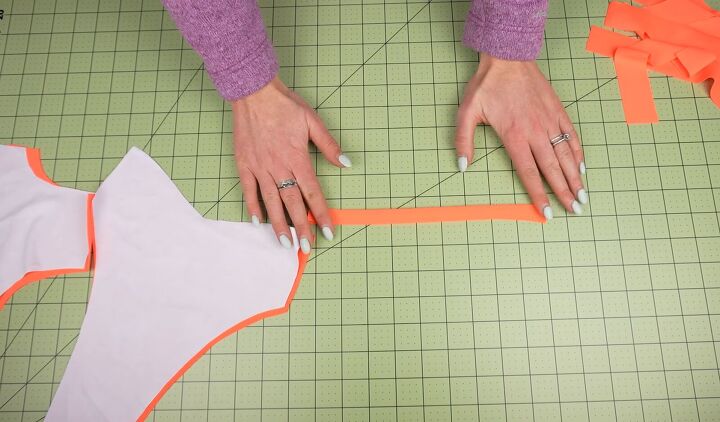 how to sew strappy bikini bottoms in 2 different styles, Sewing a basting stitch