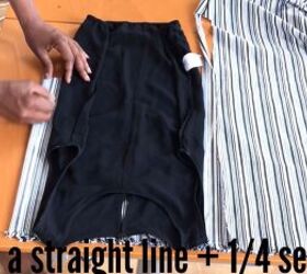 how to make cute diy overall shorts in a few easy steps, Tracing the sides