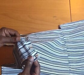 how to make cute diy overall shorts in a few easy steps, Attaching buttons