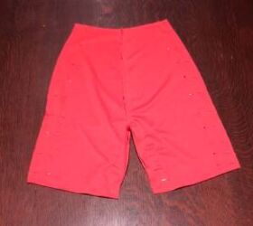 how to sew a cute biker shorts set without a pattern, Sewing the crotch of the shorts