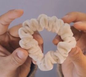how to quickly easily sew diy mini scrunchies by hand, DIY mini scrunchie
