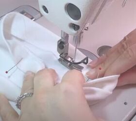 sewing an oversized t shirt that s on trend for summer, Hemming the sleeves