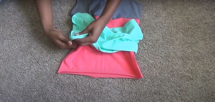 how to easily make a cute diy color block dress from 3 tank tops, How to sew a color block dress