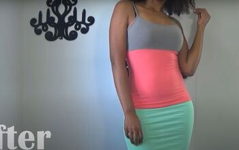 How to Easily Make a Cute DIY Color Block Dress From 3 Tank Tops