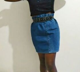 how to make a skirt from jeans in 4 easy steps, how to make a skirt from jeans