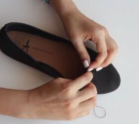 how to make stylish diy lace up ballet flats in 10 minutes, DIY lace up flats