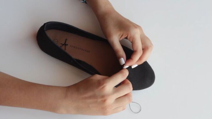 how to make stylish diy lace up ballet flats in 10 minutes, DIY lace up flats
