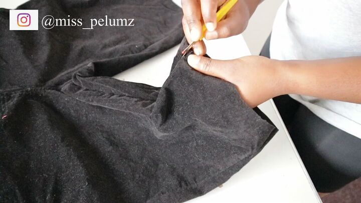 how to turn pants into a skirt easy diy corduroy skirt tutorial, Seam ripping the side seams