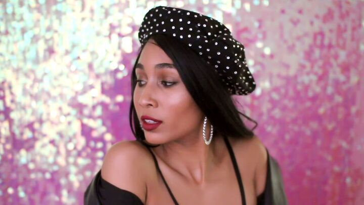 how to make a beret easy pattern making sewing embellishing, DIY beret with pearls