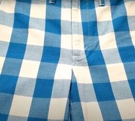 how to upsize pants quickly easily by using side panels, Sewing the side panels in place