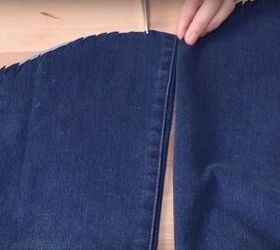 how to fray jeans in 7 different ways distress crop fray more, Snipping small cuts around the hem