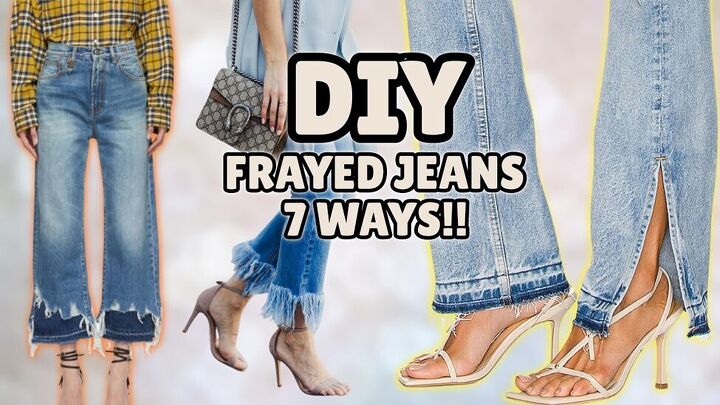 how to fray jeans in 7 different ways distress crop fray more, How to fray jeans