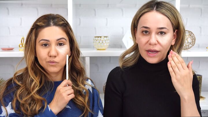 how to apply concealer like beyonce according to her makeup artist, Applying light concealer in a triangle under eyes