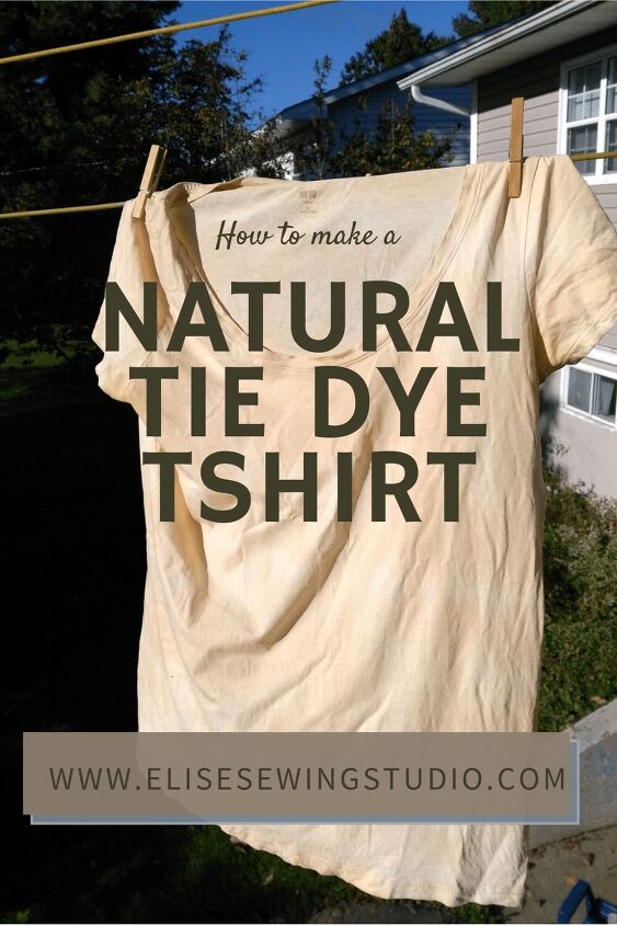 natural tie dye tshirt process elise s sewing studio