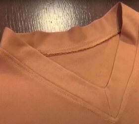 how to easily make a diy bodysuit in a few simple steps, Finished neckline