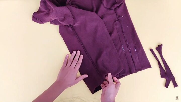 how to make a zara inspired diy ruched top out of an old t shirt, Making a no sew ruched t shirt