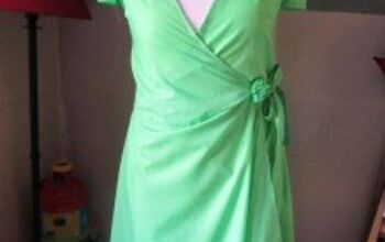 A Spring Green Wrap Dress Without a Pattern