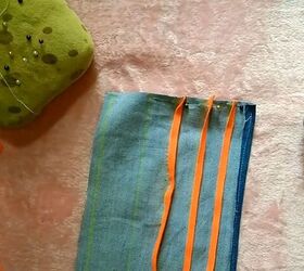 how to make a cute diy denim top out of old jeans, Adding elastic to the top