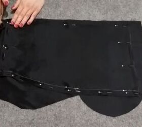 how to make a sexy cowl neck dress without a sewing machine, Cutting out the back piece