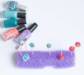 She almost threw these plain buttons away... then grabbed her nail polish instead.