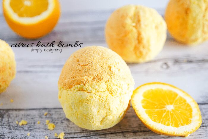 homemade bath bombs citrus scented