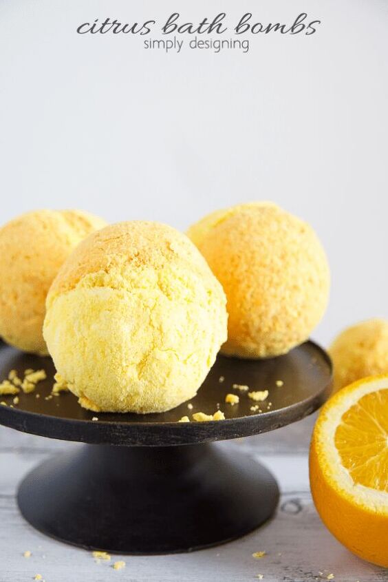 homemade bath bombs citrus scented