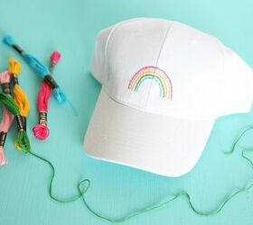 DIY: How to Make Your Own Embroidered Rainbow Baseball Cap | Upstyle
