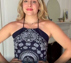 how to make a bandana top 2 different ways for only 97 cents, DIY bandana top
