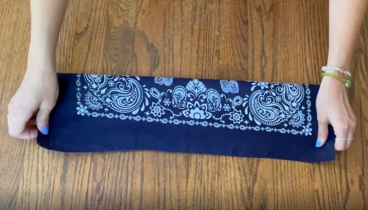 how to make a bandana top 2 different ways for only 97 cents, Bandana top DIY tutorial