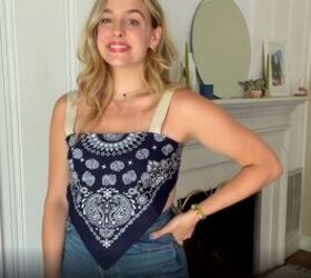 how to make a bandana top 2 different ways for only 97 cents, How to make a bandana top