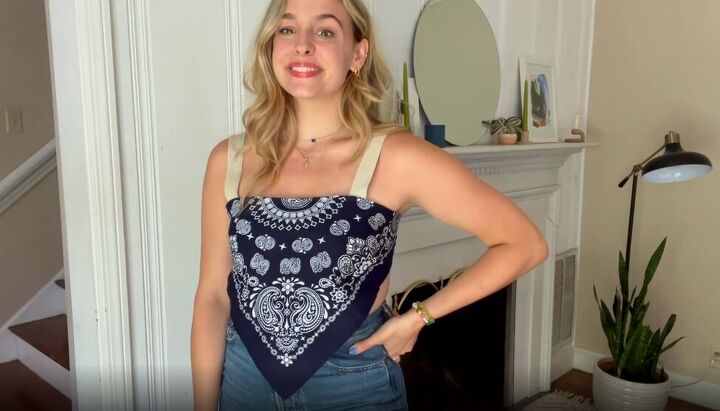 how to make a bandana top 2 different ways for only 97 cents, How to make a bandana top