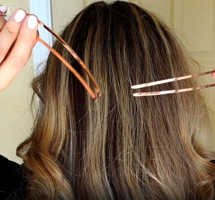 7 quick easy french pin hairstyles that look effortlessly chic, How to use u shaped hair pins