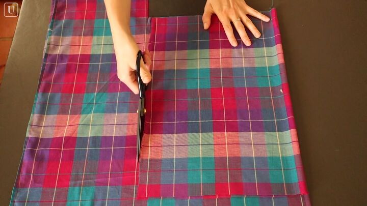 how to sew a cute tank top out of an old tablecloth, Tracing the pattern for a front and back piece