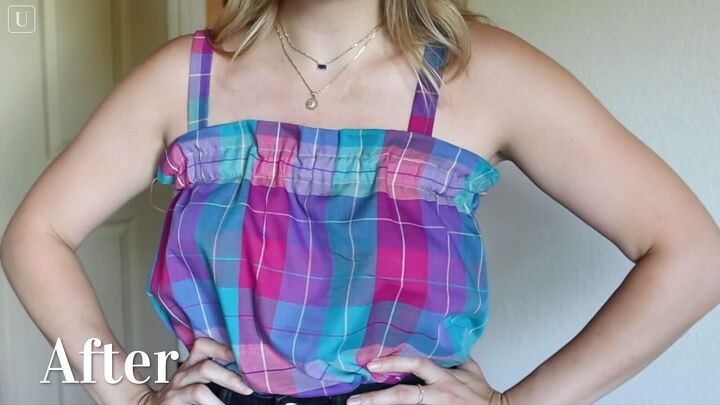 how to sew a cute tank top out of an old tablecloth, DIY tablecloth top