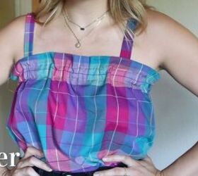 how to sew a cute tank top out of an old tablecloth