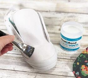 create easy diy fabric covered sneakers in one hour
